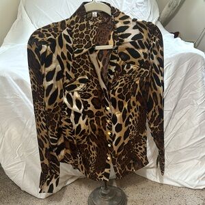 Cache animal print blouse